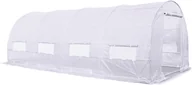Szklarnie ogrodowe - Tunel Podwójne Drzwi 3X6X2 - 18M2 Biały - miniaturka - grafika 1