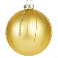 Bombki - BOMBKA CHOINKOWA SZKLANA (FI) 10 CM ZŁOTY - miniaturka - grafika 1