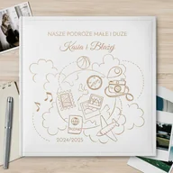 Albumy fotograficzne - Duży album na zdjęcia z grawerem dla pary podróżników - miniaturka - grafika 1