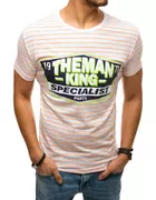 Koszulki męskie - T-shirt męski z nadrukiem biały Dstreet RX4397 - miniaturka - grafika 1
