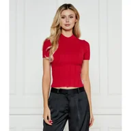 Bluzki damskie - HUGO Bluzka Sarpharim Cropped Fit - miniaturka - grafika 1