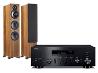 Zestawy stereo - Yamaha R-N600A (czarny) + Tesi 661 (orzech) - miniaturka - grafika 1