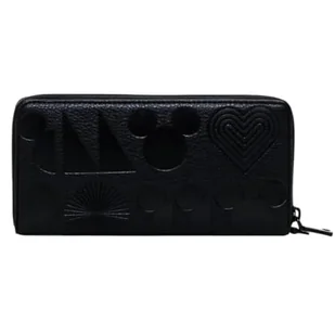Desigual Women's Accessories PU Others Bi-Fold Wallet, czarny, czarny, 24.5 - Portfele - miniaturka - grafika 1