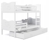 Łóżka dla dzieci i młodzieży - ﻿Łóżko piętrowe 160x80 białe MAX - miniaturka - grafika 1