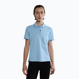 Koszulka polo damska Napapijri E-Nina blue clear - Koszulki i topy damskie - miniaturka - grafika 1