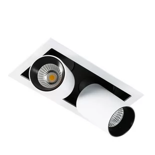 Italux Wpust LAMPA sufitowa MERCANTA GL7117-2/12W 4000K WH+BL regulowana OPRAWA LED 24W oczko DOWNLIGHT do wbudowania biała - Lampy sufitowe - miniaturka - grafika 1