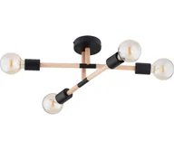 Lampy sufitowe - Żyrandol natynkowy OTELLO 4xE27/15W/230V czarny/beżowy - miniaturka - grafika 1