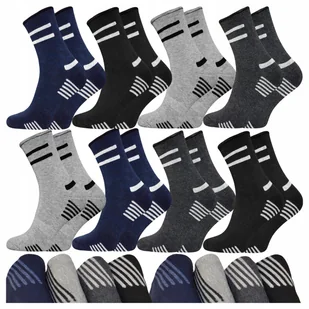 Skarpety Męskie FROTTE Bawełniane Skarpetki Ciepłe Bezuciskowe 8-PAR 39-42 - Skarpetki męskie - miniaturka - grafika 1