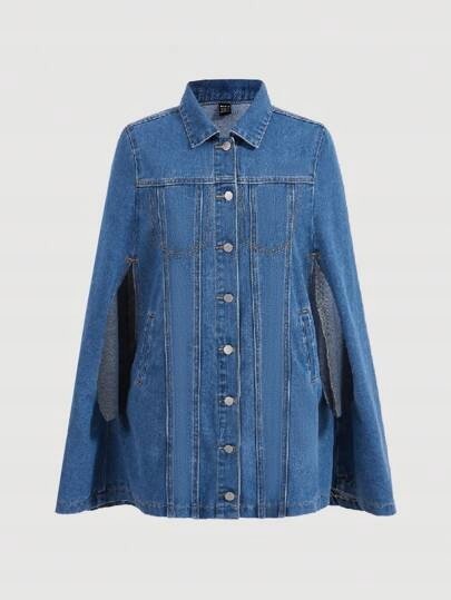SHEIN KURTKA DAMSKA JEANSOWA NIEBIESKA 34 ŁRF