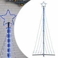 Ozdoby bożonarodzeniowe - vidaXL Lampki choinkowe, 447 niebieskich LED, 249 cm - miniaturka - grafika 1