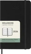 Kalendarze - MOLESKINE kalendarz 2026 CZARNY POCKET HORIZONTAL TYGODNIOWY HARD (9x14) - miniaturka - grafika 1