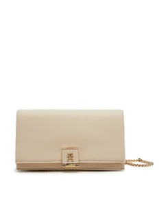 Tommy Hilfiger Torebka Th Her Flap W/Chain AW0AW17403 Beżowy - Torebki damskie - miniaturka - grafika 1