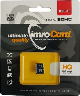 Karta Imro MicroSDHC 16 GB Class 4 4/16GB - Karty pamięci - miniaturka - grafika 1