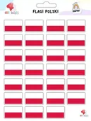Szkolne artykuły papiernicze - Naklejki dla dzieci Flaga Polski - miniaturka - grafika 1