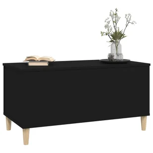 Lumarko Stolik kawowy, czarny, 90x44,5x45 cm, materiał drewnopochodny - Ławy i stoliki kawowe - miniaturka - grafika 5