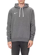 Bluzy męskie - Nike Męska bluza z kapturem Park 20 szary Węgiel Heathr / biały / biały XL CW6894 - miniaturka - grafika 1