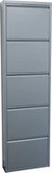 Szafki na buty - Pisa szafka na buty z 5 klapami/drzwiczkami w metalicznej szary. Dostarczane zmontowane. - miniaturka - grafika 1
