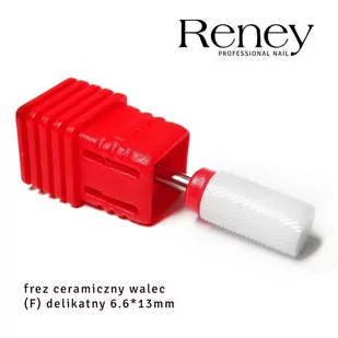 Reney, frez ceramiczny walec FCR-A3T-F, 6,6x13 mm - Frezarki do paznokci - miniaturka - grafika 1