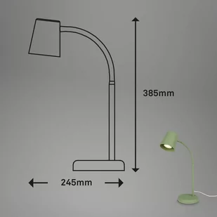 Briloner Lampa stołowa Skriva, oprawa GU10, limonkowa zieleń - Lampy stojące - miniaturka - grafika 2