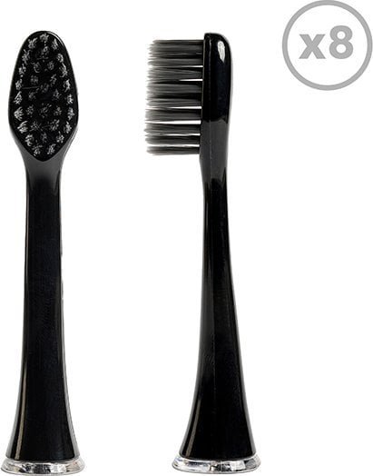 Końcówka Smiley Końcówki do szczoteczki sonicznej Smiley Pro White Węglowe Carbon Clean czarne - 8 szt.