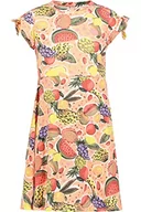 Sukienki - Garcia Kids Sukienka dziewczęca, brzoskwinia, pomarańczowa, 104/110, brzoskwiniowy pomarańcz, 104 cm - miniaturka - grafika 1