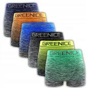 Skarpetki męskie - 6x MAJTKI BOKSERKI ELASTYCZNE MĘSKIE BEZSZWOWE GREENICE KOLOROWE XL/XXL - miniaturka - grafika 1