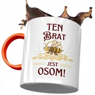 Kubki - Kubek Pomarańczowy Dla Brata na Urodziny Prezent z Nadrukiem ze Zdjęciem + Opakowanie na prezent (wzór 04) - miniaturka - grafika 1