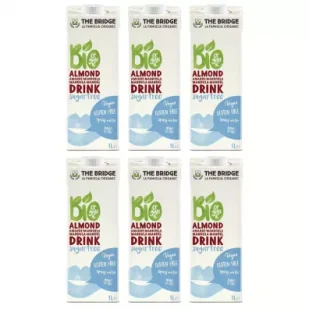The Bridge Napój migdałowy 3% bez cukru bez glutenu Zestaw 6 x 1 L Bio - Soki i napoje niegazowane - miniaturka - grafika 1