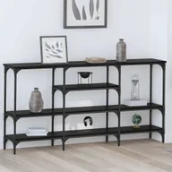 Konsole i sekretarzyki - vidaXL Konsola Czarny dąb 160 x 29 x 80 cm Materiał drewnopochodny - miniaturka - grafika 1