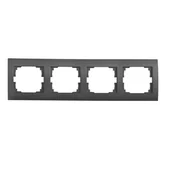 Klawisze i ramki - KANLUX Ramka poczwórna pozioma LOGI 02-1490-041 gr 25297 - miniaturka - grafika 1