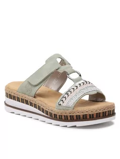 Espadryle damskie - Rieker Espadryle V79M6-52 Zielony - grafika 1