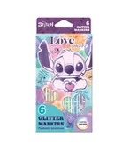 Przybory szkolne - PATIO, flamastry brokatowe disney fashion stitch pastel 6 kolorów - miniaturka - grafika 1