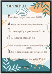 Psalm imienia, PERSONALIZOWANY, grafika w aluminiowej ramce, idealny prezent na imieniny, pamiątka chrztu, bierzmowania - Ikony i obrazy sakralne - miniaturka - grafika 1