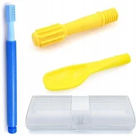 Gryzaki dla dzieci - Masażer logopedyczny wibratorek rerek literka r ćwiczenie+mowy łyżeczka - miniaturka - grafika 1