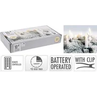 Oświetlenie świąteczne - Świeczki LED na klipsie 10 elementów biały - miniaturka - grafika 1