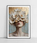 Obrazy i zdjęcia - Plakat Złote piękno w kwiatach - miniaturka - grafika 1