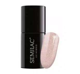 Semilac Semilac Baza Extend 804 5w1 Glitter Soft Beige 7ml - Lakiery hybrydowe - miniaturka - grafika 1