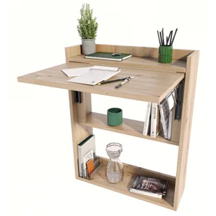 Składane Biurko Stojące Wiszące Dąb Artisan N1-N16 - Biurka - miniaturka - grafika 1