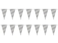 Dekoracje sali - Baner girlanda flagietki srebrne - 500 cm - miniaturka - grafika 1