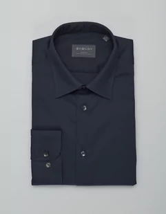 koszula lavello 00422 długi rękaw granatowy slim fit - Koszule męskie - miniaturka - grafika 1