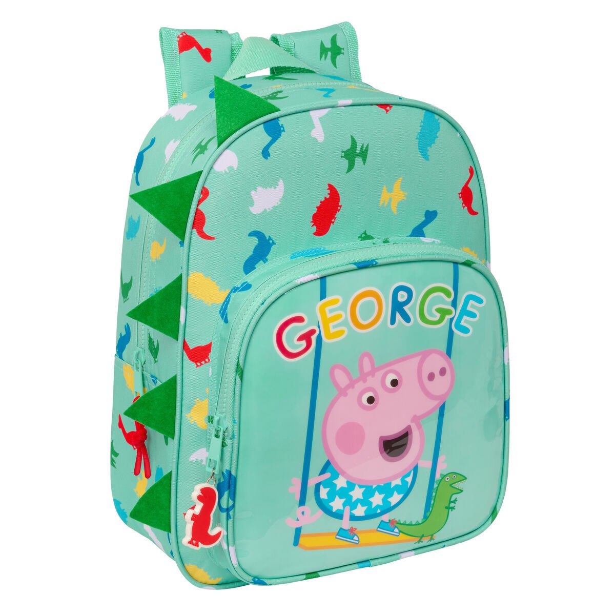 Plecak szkolny Świnka Peppa George Miętowy 26 x 34 x 11 cm