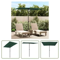 Parasole ogrodowe - The Living Store Parasol ogrodowy na aluminiowym słupku - 2x1 -5 m - zielony - Parasol Ogrodowy - miniaturka - grafika 1