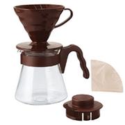 Inne naczynia kuchenne - Hario Zestaw do parzenia kawy V60 Pour Over Kit, 700 ml, brązowy - miniaturka - grafika 1