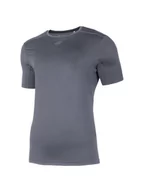 Koszulki sportowe męskie - 4F Koszulka funkcyjna w kolorze szarym - miniaturka - grafika 1