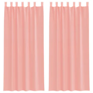 vidaXL Zasłony woalowe z pętelkami 2 szt. Różowe 140x245 cm - Zasłony - miniaturka - grafika 1