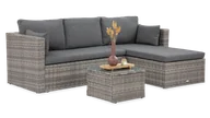 Meble ogrodowe - Narożnik technorattanowy LIZBONA Grey - miniaturka - grafika 1