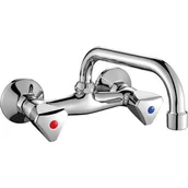 Baterie umywalkowe - Bateria umywalkowa ścienna NORM BQN 050D chrom Kuchinox - miniaturka - grafika 1