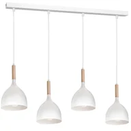 Lampy sufitowe - Luminex Noak 3710 lampa wisząca zwis 4x60W E27 biały/naturalny - miniaturka - grafika 1