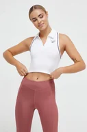 Koszulki sportowe damskie - Reebok top damski kolor biały - miniaturka - grafika 1