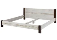 Łóżka - Łóżko Rama Castle Antik #404 Mango Bielone I Akacja Lakierowana 200X200 Cm B 2780 - miniaturka - grafika 1